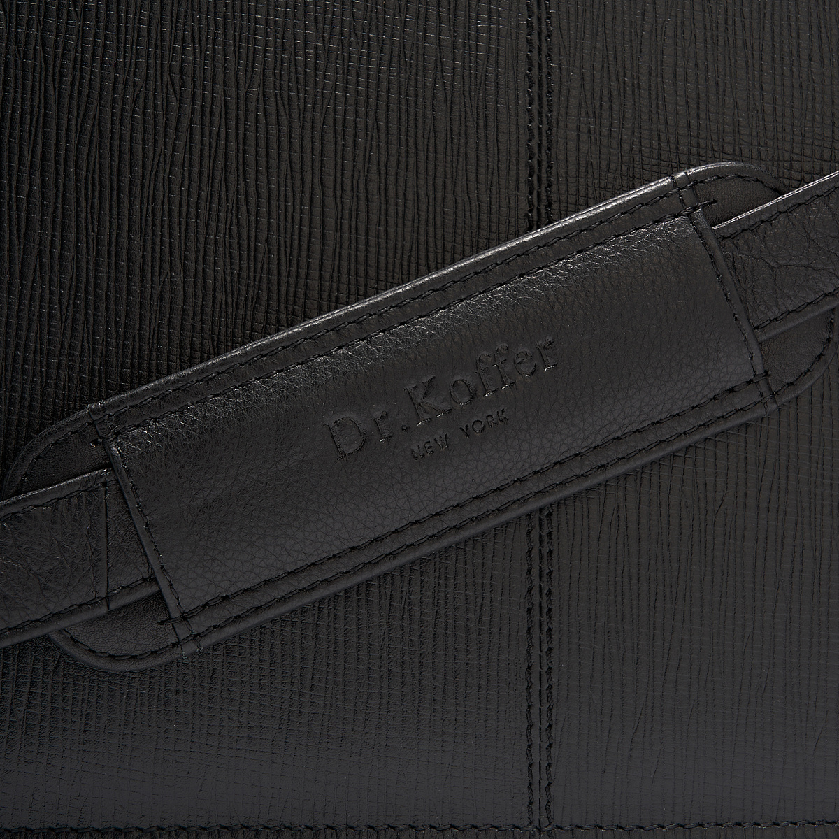 Портфель Dr.Koffer из натуральной кожи черный