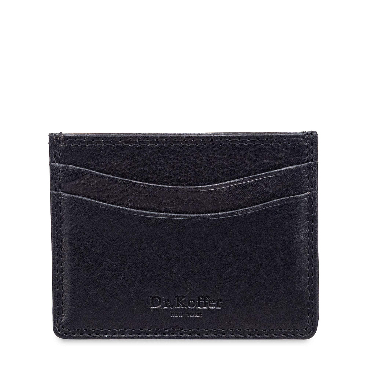 Кредитница Dr.Koffer из натуральной кожи черная