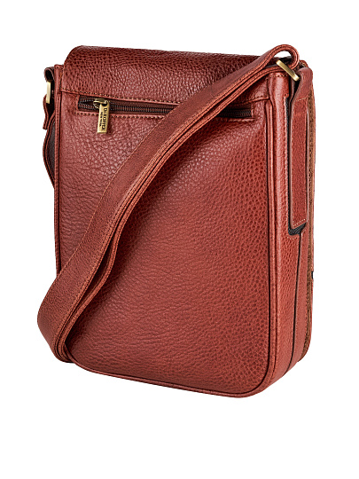 Сумка через плечо Dr.Koffer из натуральной кожи коричневая