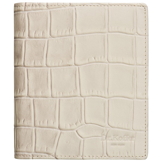 Визитница Dr.Koffer из натуральной кожи белая