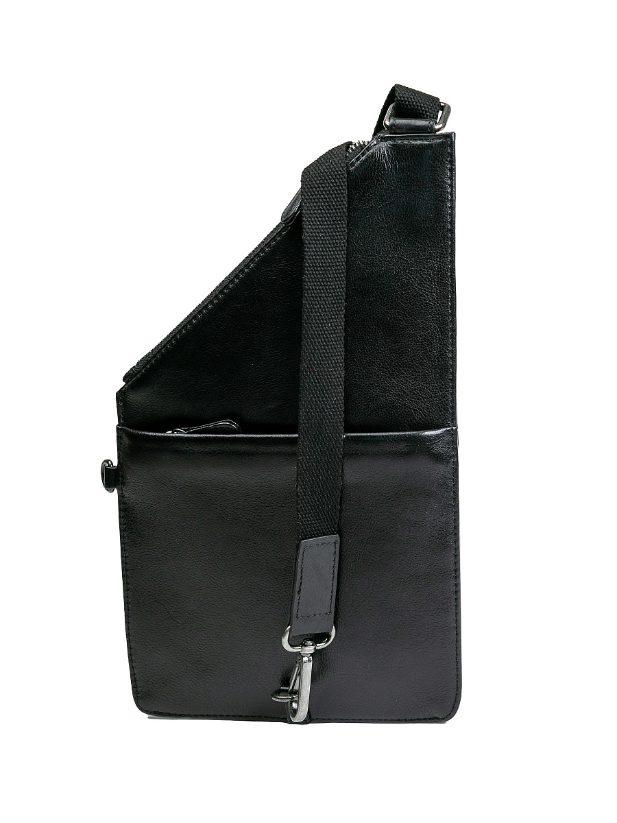 Сумка через плечо Dr.Koffer из натуральной кожи черная