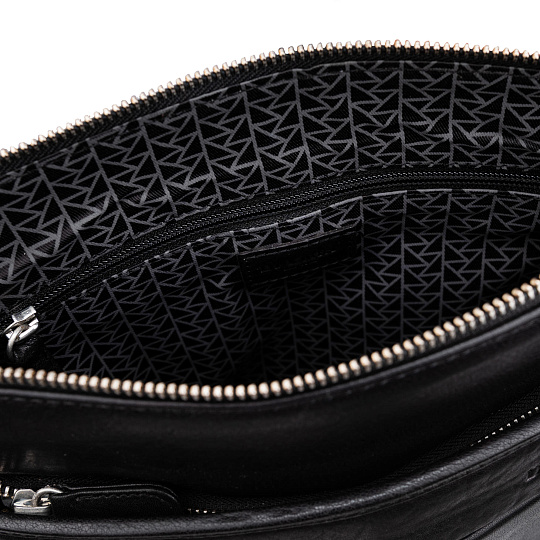 Сумка через плечо Dr.Koffer из натуральной кожи черная