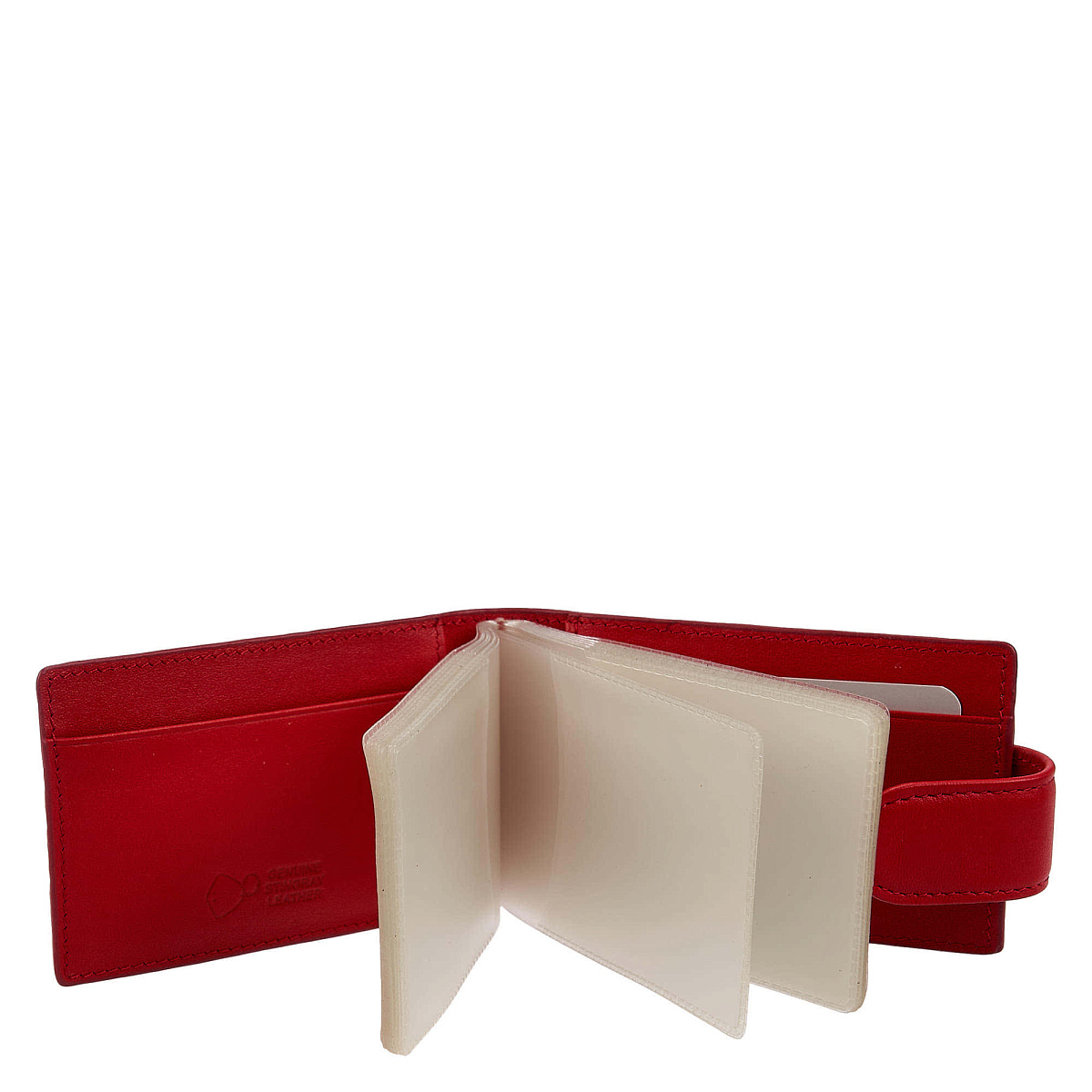 Визитница Dr.Koffer из натуральной кожи красная