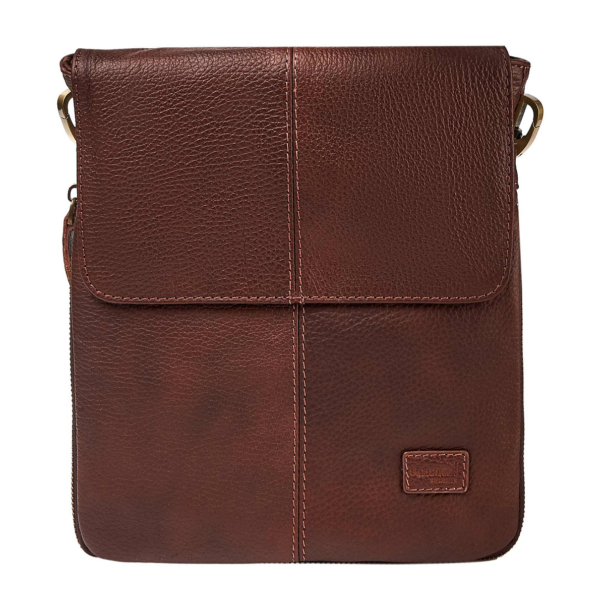 Сумка через плечо Dr.Koffer из натуральной кожи коричневая