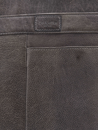 Сумка через плечо Dr. Koffer из натуральной кожи серая
