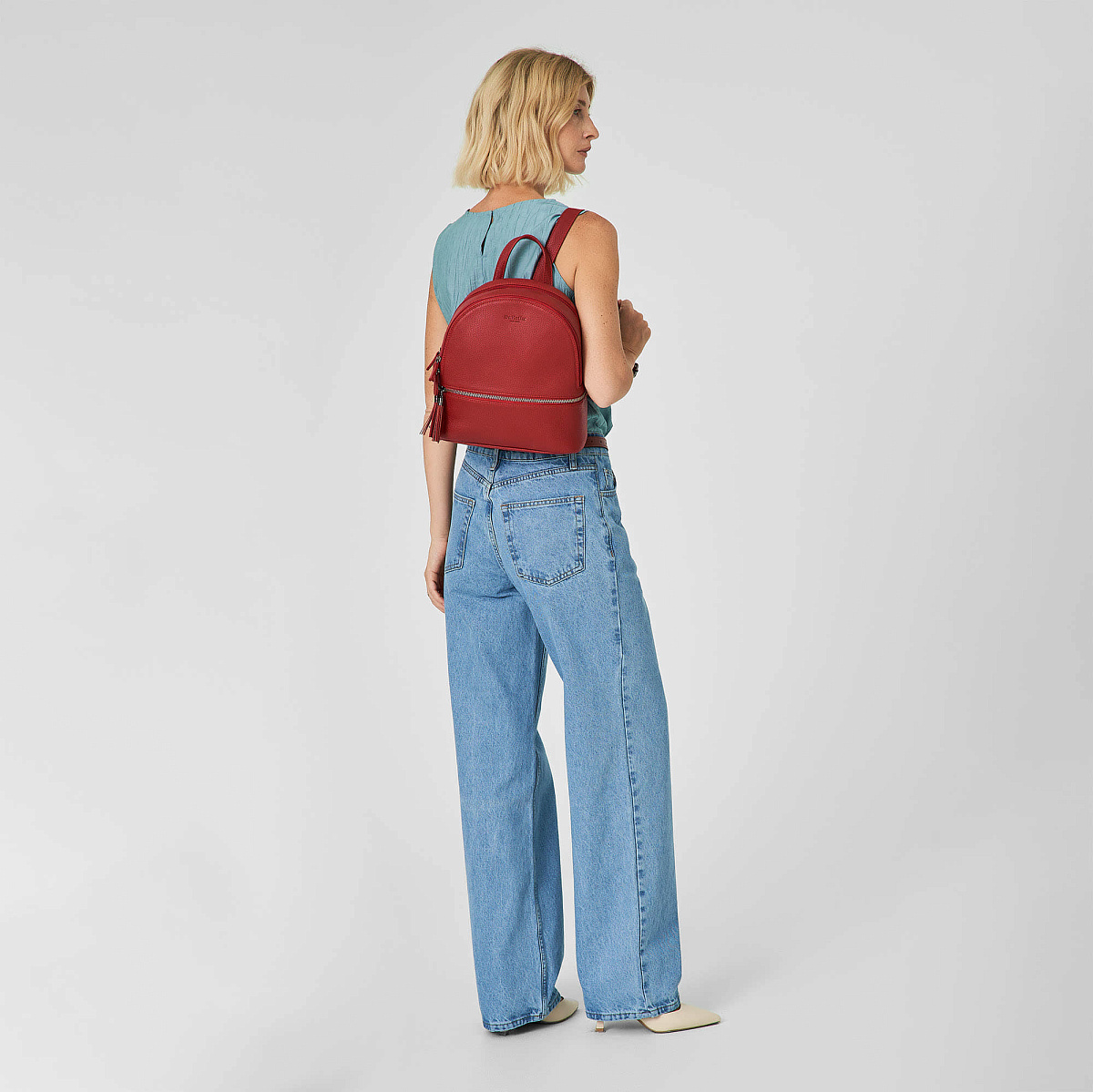 Рюкзак Dr.Koffer из натуральной кожи красный