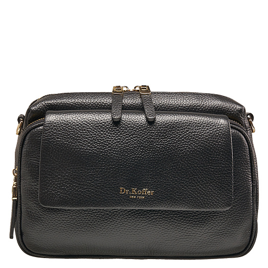Женская сумка  Dr. Koffer из натуральной кожи черная