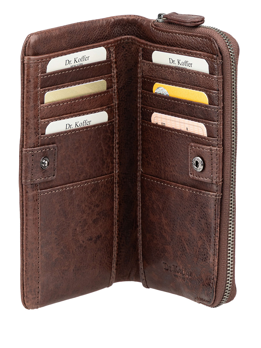 Кошелек Dr.Koffer из натуральной кожи коричневый