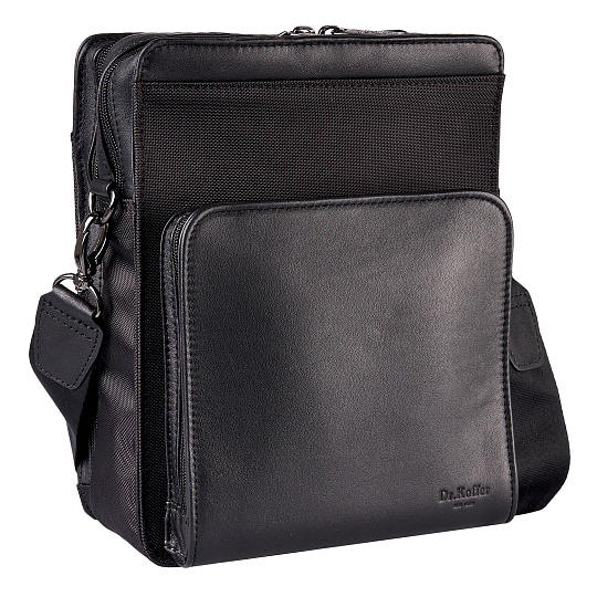 Сумка через плечо Dr.Koffer из натуральной кожи черная
