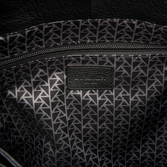 Деловая сумка Dr.Koffer из натуральной кожи черная