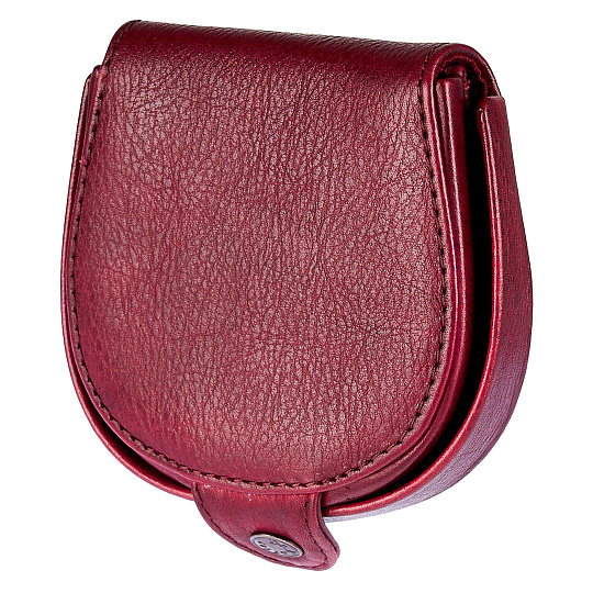 Монетница Dr.Koffer из натуральной кожи бордовая