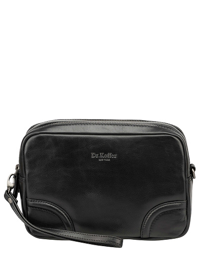 Сумка-визитка Dr. Koffer из натуральной кожи черная