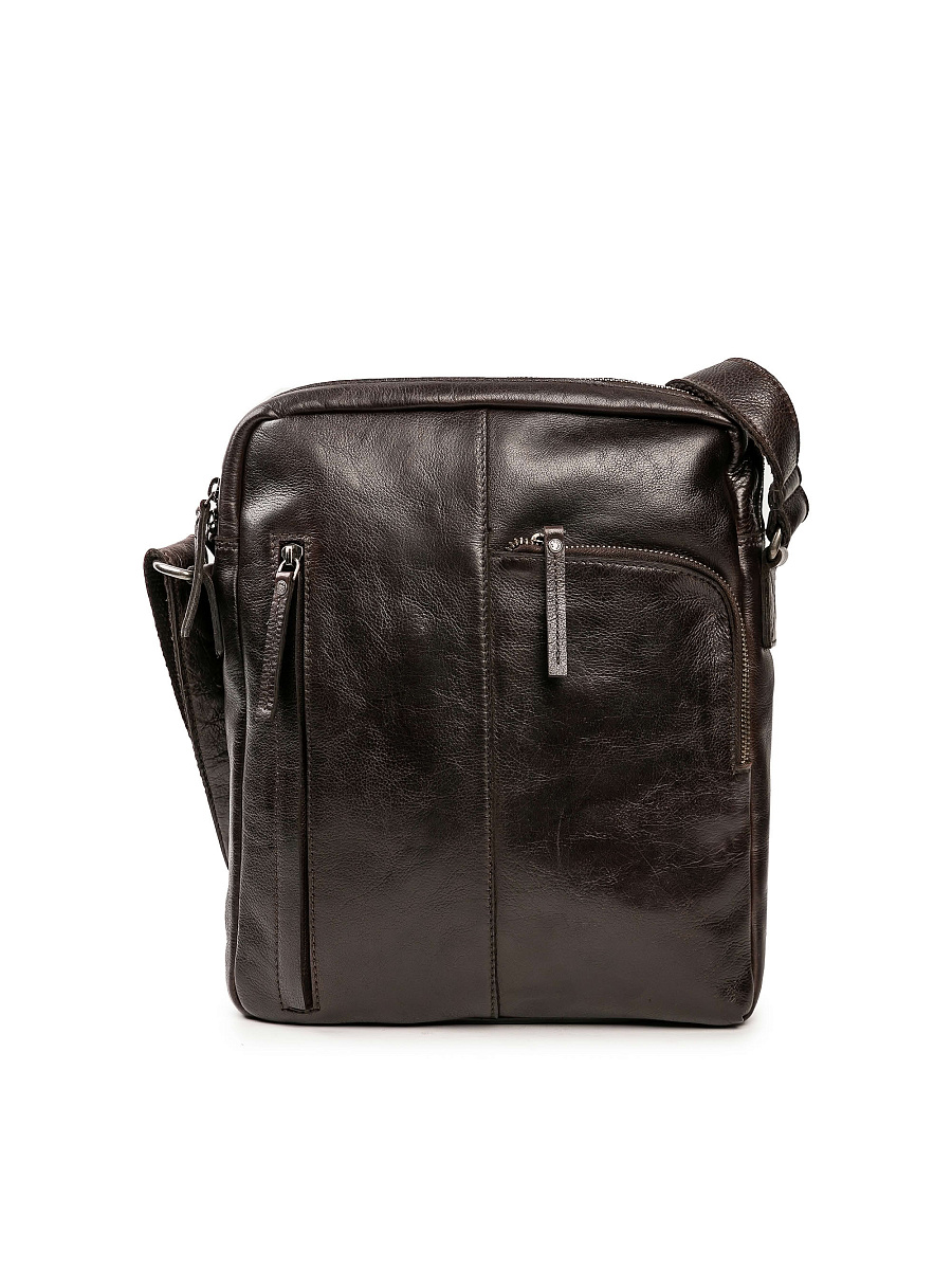 Сумка через плечо Dr.Koffer из натуральной кожи коричневая