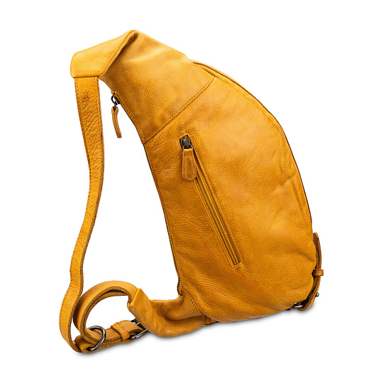 Рюкзак Dr. Koffer из натуральной кожи желтый