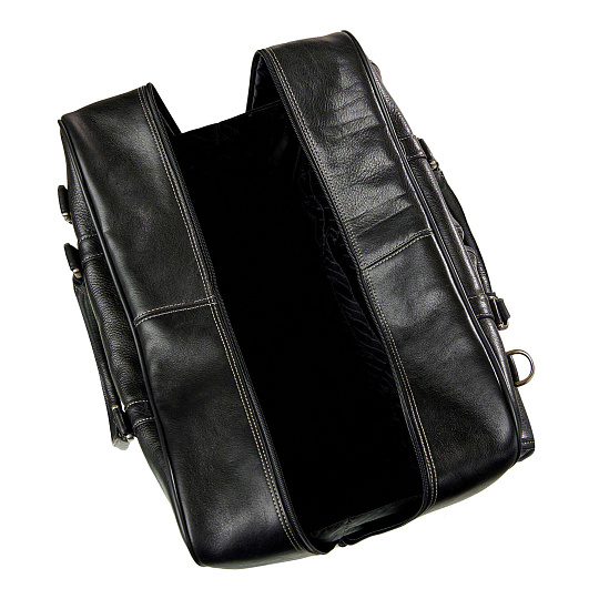 Сумка дорожная Dr.Koffer из натуральной кожи черная