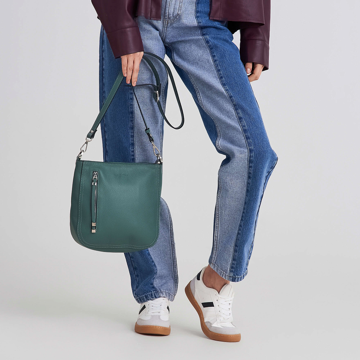 Женская сумка Dr. Koffer из натуральной кожи зеленая