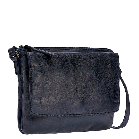 Сумка через плечо Dr.Koffer из натуральной кожи синяя