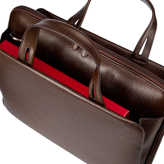 Женская сумка Dr.Koffer из натуральной кожи коричневая