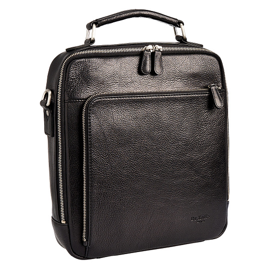 Сумка через плечо Dr.Koffer из натуральной кожи черная