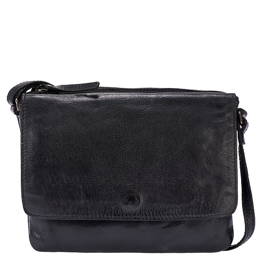 Сумка через плечо Dr.Koffer из натуральной кожи черная