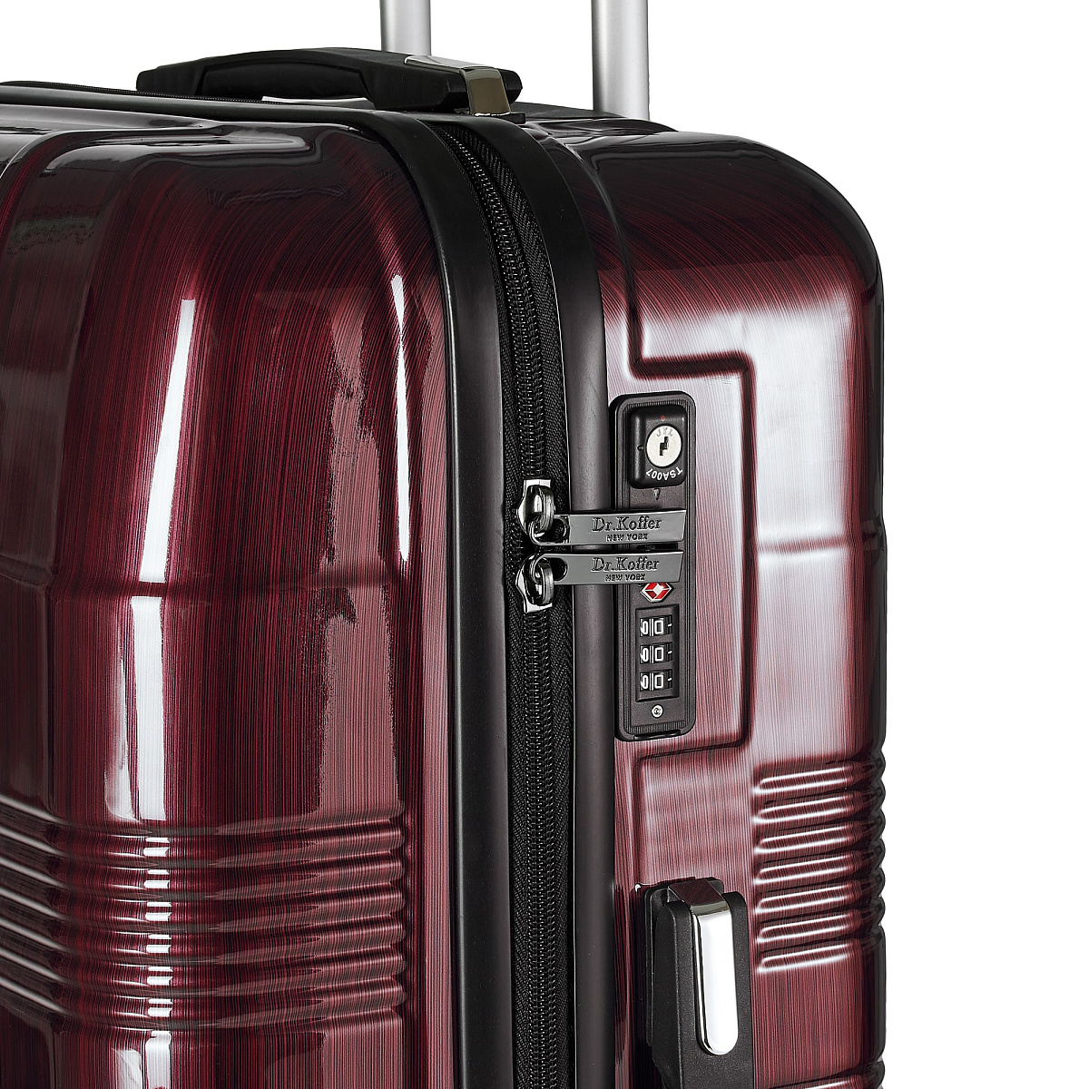 Чемодан на колесах S Dr.Koffer АБС (abs) пластик бордовый