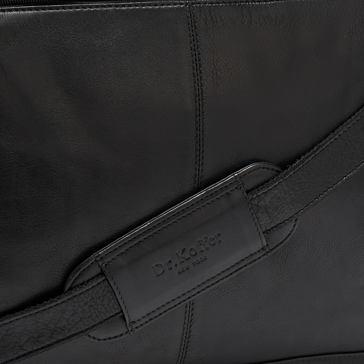 Деловая сумка Dr.Koffer из натуральной кожи черная