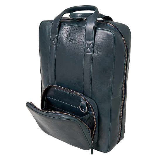 Рюкзак Dr.Koffer из натуральной кожи синий