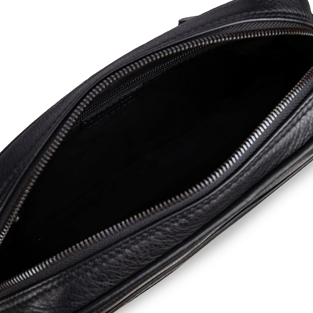 Сумка через плечо Dr.Koffer из натуральной кожи черная