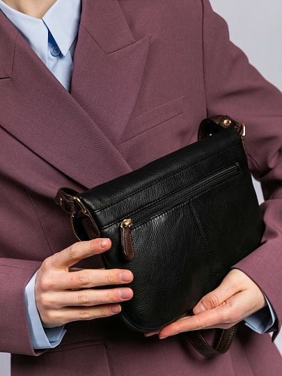 Женская сумка Dr. Koffer из натуральной кожи черная