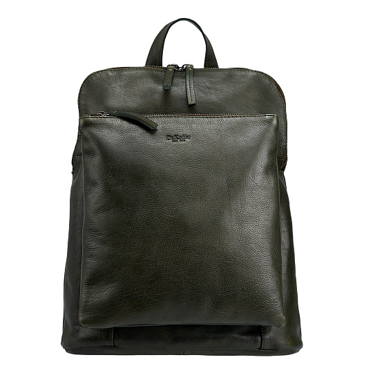 Рюкзак Dr.Koffer из натуральной кожи зеленый