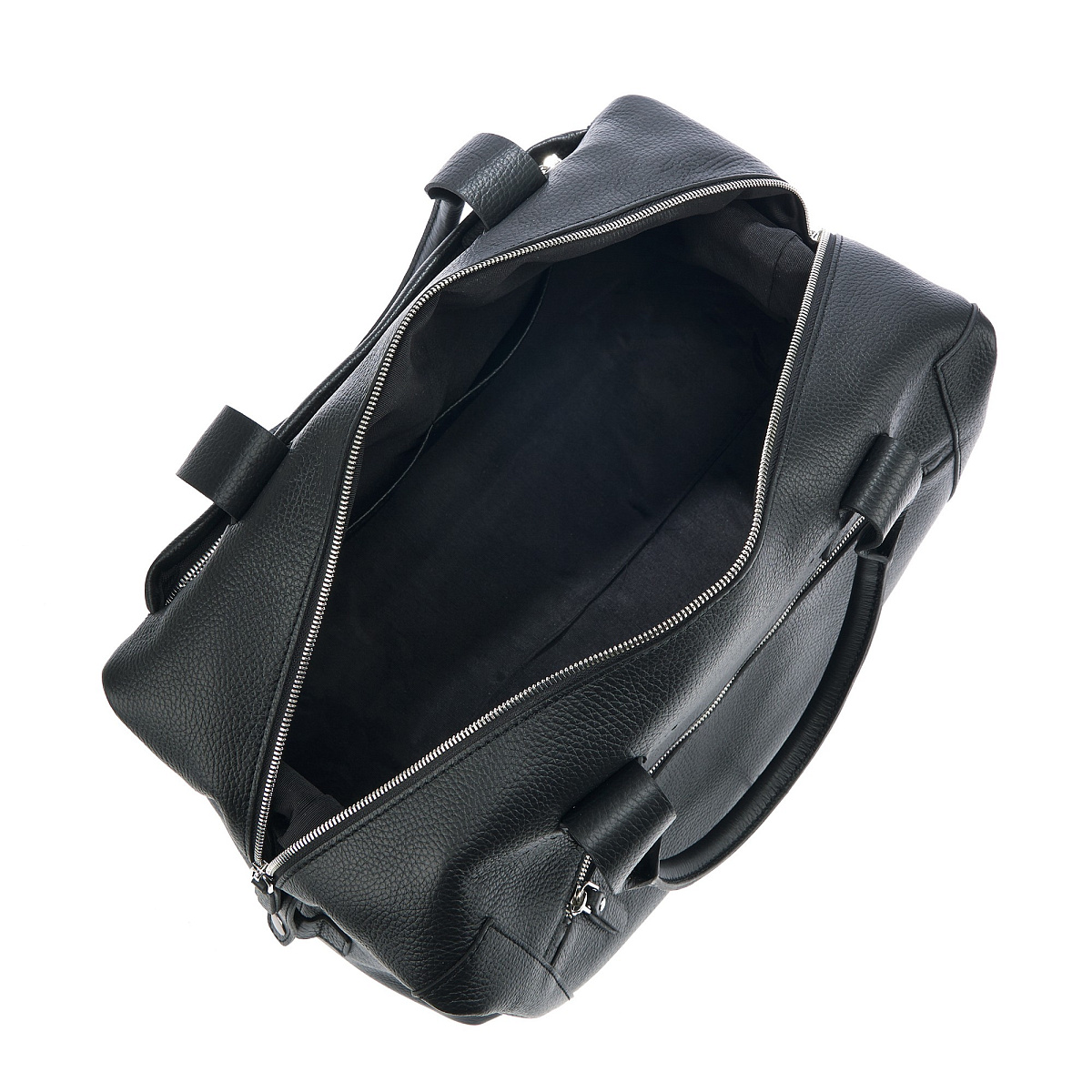 Сумка дорожная Dr. Koffer из натуральной кожи черная