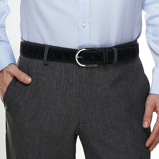 Ремень Dr. Koffer из натуральной кожи черный