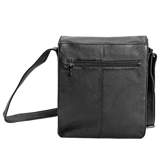 Сумка через плечо Dr.Koffer из натуральной кожи черная