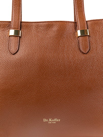 Женская сумка Dr.Koffer из натуральной кожи коричневая
