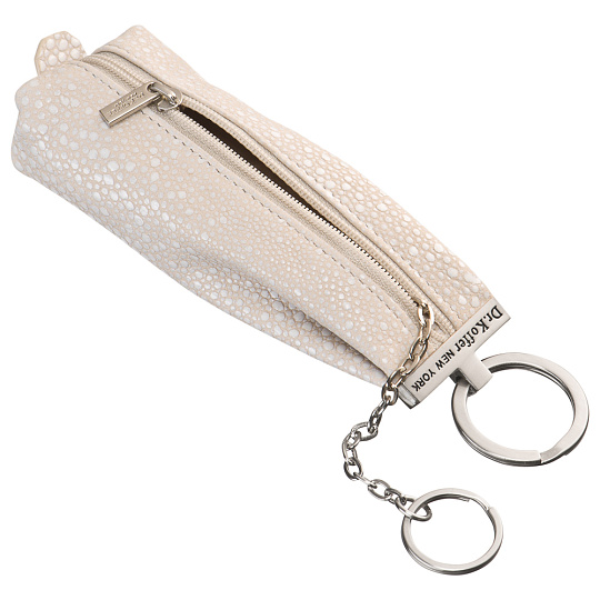 Белая удлиненная ключница на молнии Dr.Koffer X510226-167-79