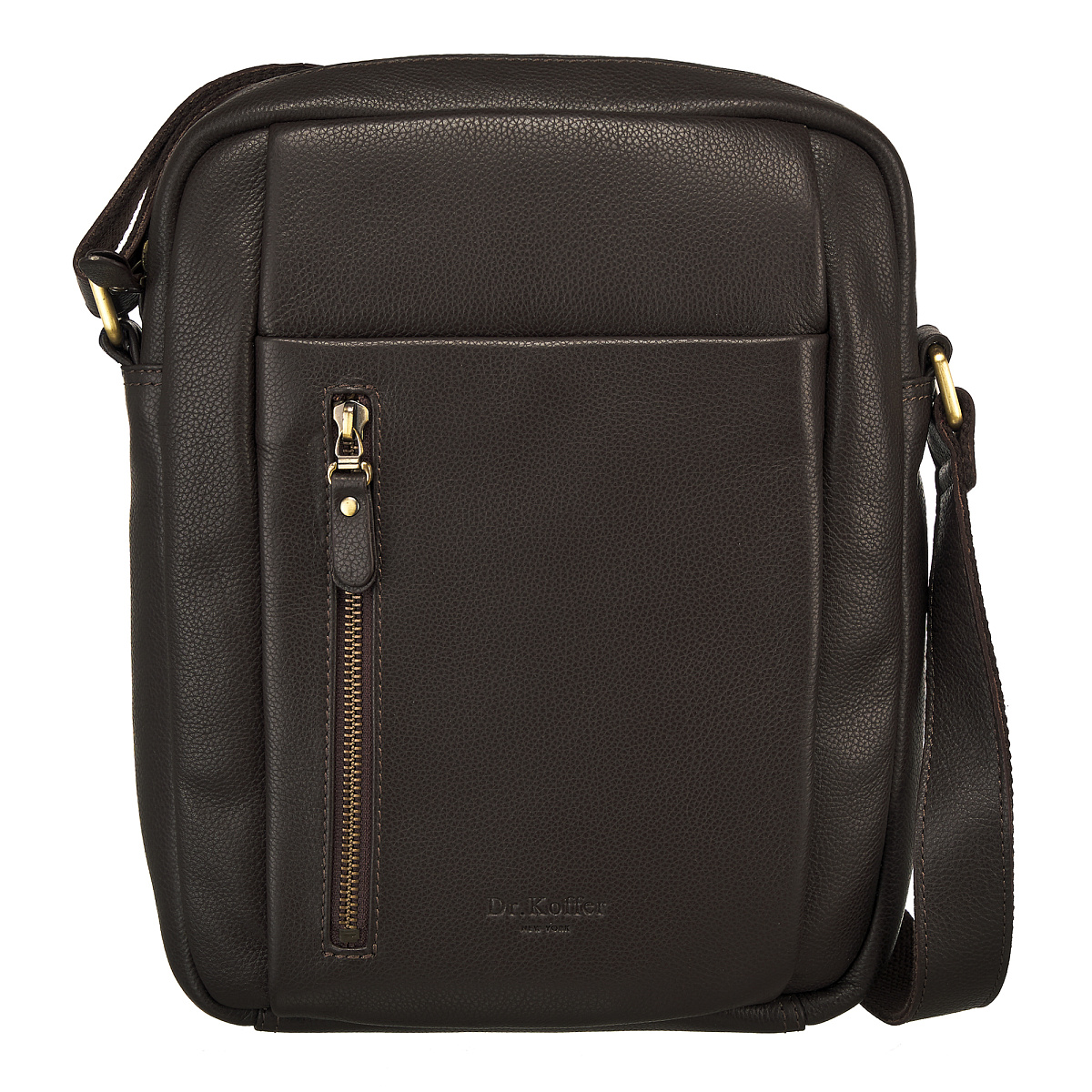 Сумка через плечо Dr.Koffer из натуральной кожи коричневая