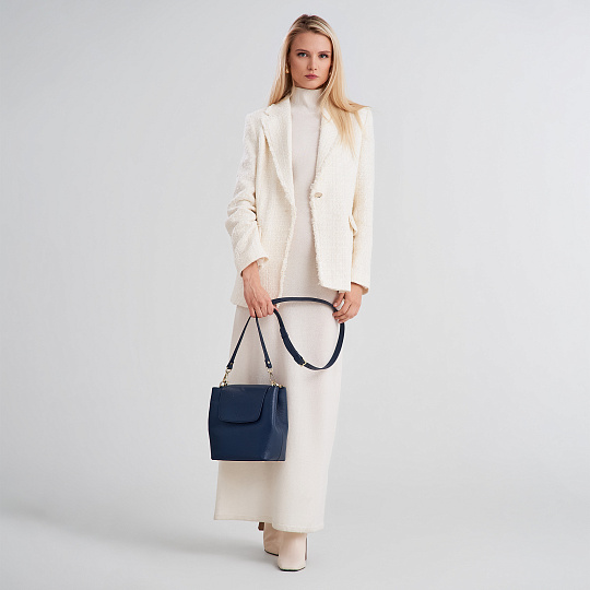 Женская сумка  Dr. Koffer из натуральной кожи фиолетовая