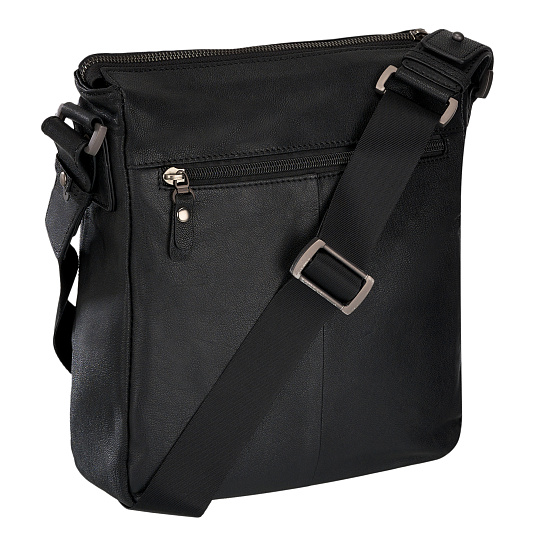 Сумка через плечо Dr.Koffer из натуральной кожи черная