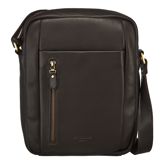 Сумка через плечо Dr.Koffer из натуральной кожи коричневая
