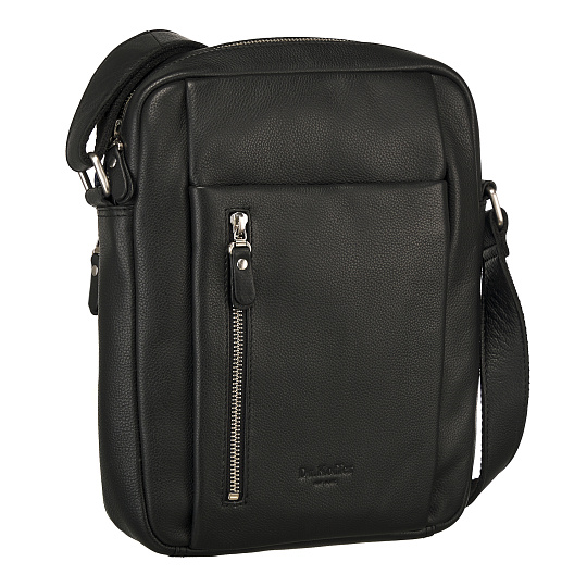 Сумка через плечо Dr.Koffer из натуральной кожи черная