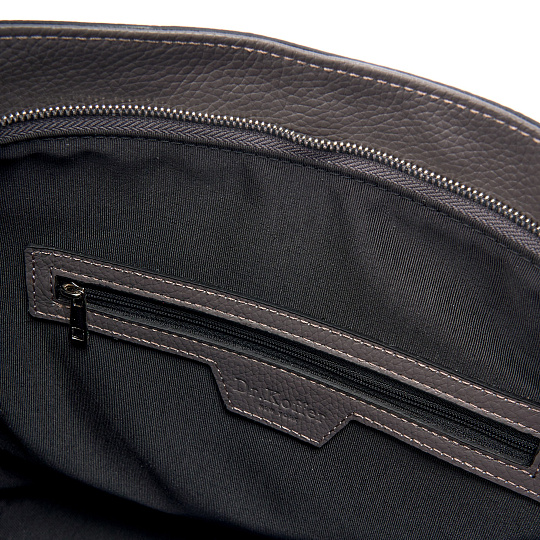 Женская сумка Dr. Koffer из натуральной кожи серая