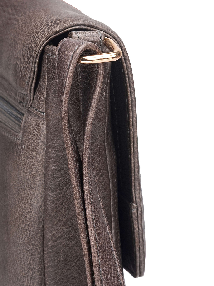 Женская сумка Dr. Koffer из натуральной кожи серая