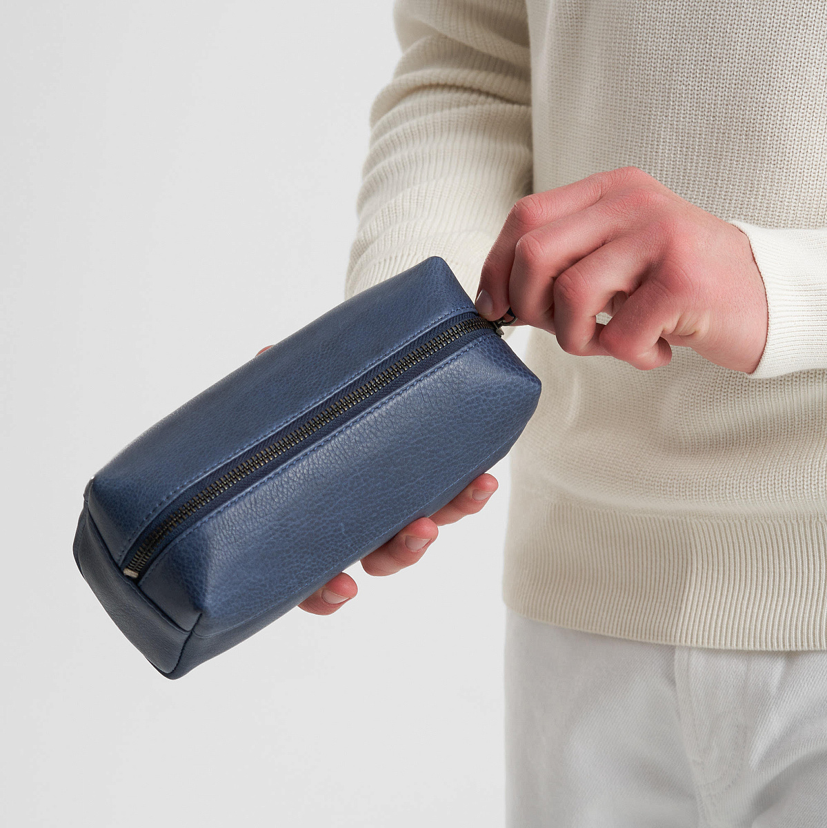 Несессер Dr.Koffer из натуральной кожи синий