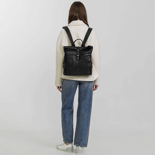 Рюкзак Dr.Koffer из натуральной кожи черный