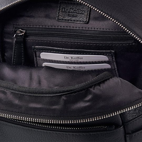 Рюкзак Dr.Koffer из натуральной кожи черный