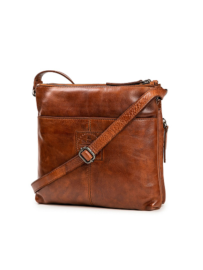 Сумка через плечо Dr.Koffer из натуральной кожи коричневая