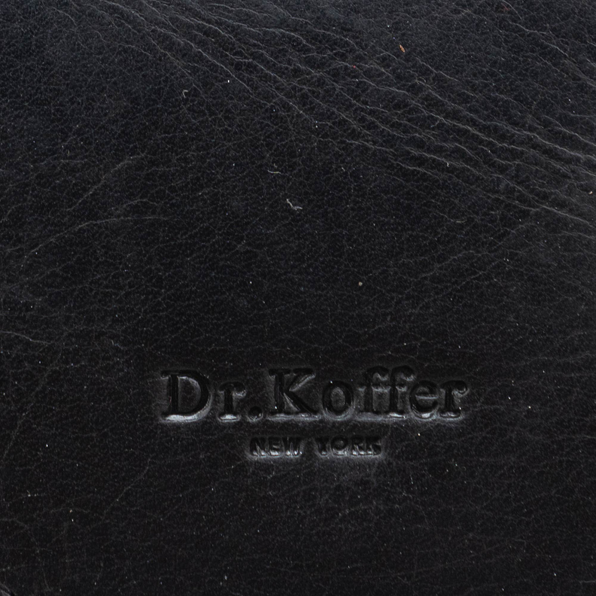 Монетница Dr.Koffer из натуральной кожи чёрная