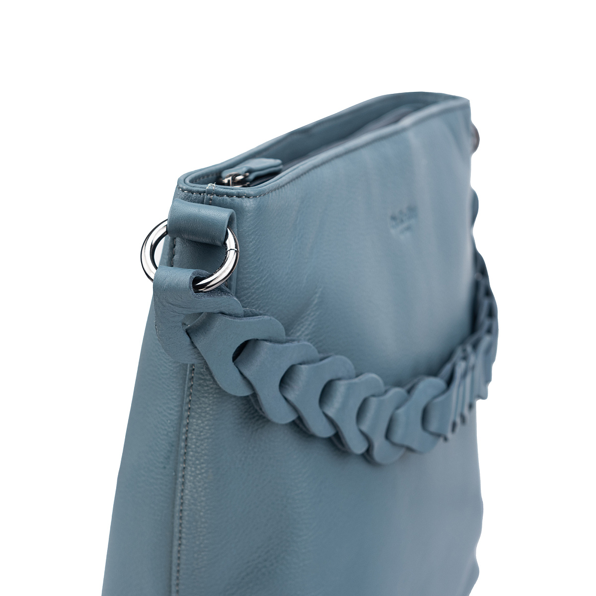 Женская сумка Dr.Koffer из натуральной кожи голубая