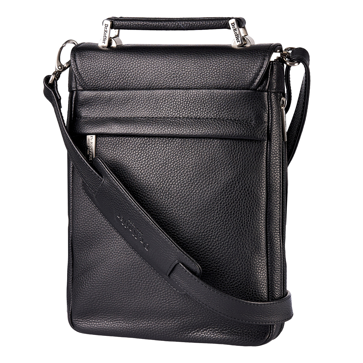 Сумка планшет Dr.Koffer из натуральной кожи черный