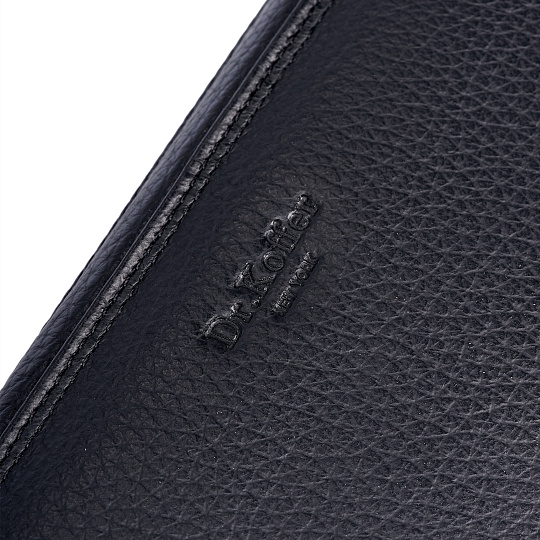 Сумка барсетка из натуральной кожи Dr. Koffer черная